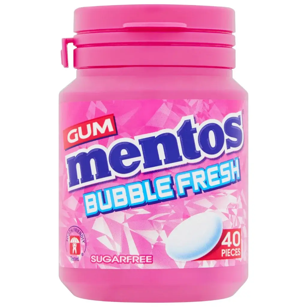 Mentos-Gum-Bubble-Fresh-40-Pieces-Bottles-6x56g Mentos Gum Bubble Fresh 40 Pieces Bottles - (6x56g) - Image 2