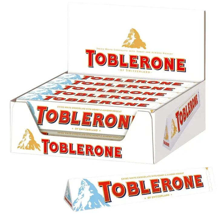 Toblerone-Swiss-White-Chocolate-Bar-20x100g Toblerone Swiss White Chocolate Bar (20 x 100g)