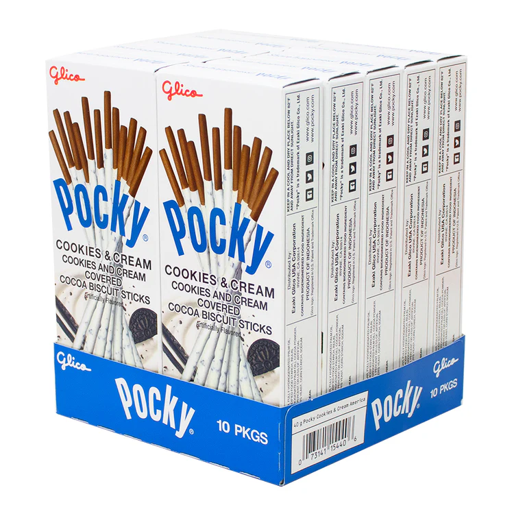 Glico Pocky Cookies & Cream 40g - 10 Pack